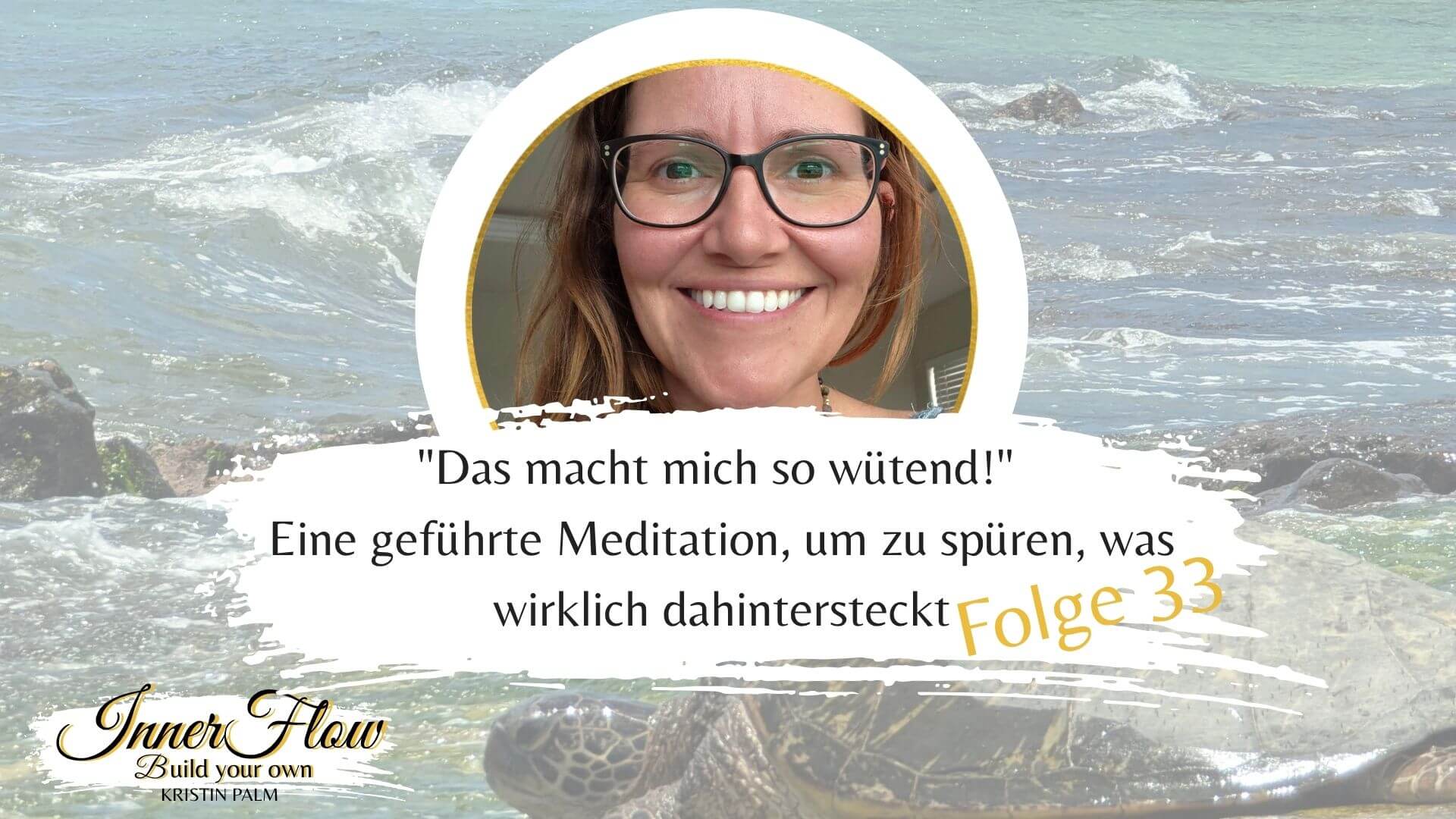Frau sitzt ruhig und atmet tief durch — geführte Meditation gegen Mental Load und Ärger loslassen