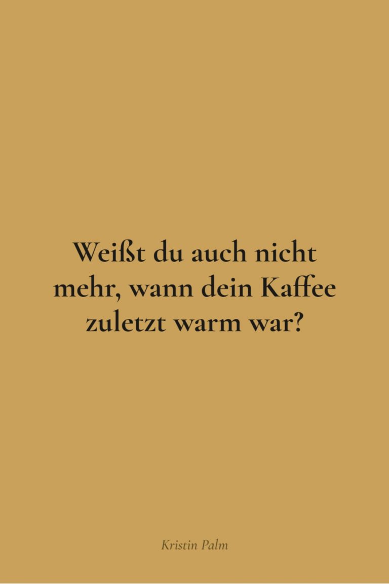 Pinterest-Grafik von Inner Flow – Build Your Own mit dem Text „Weißt du auch nicht mehr, wann du deinen Kaffee zuletzt warm getrunken hast?" zur Folge #42 über den Weg raus aus dem Funktionsmodus