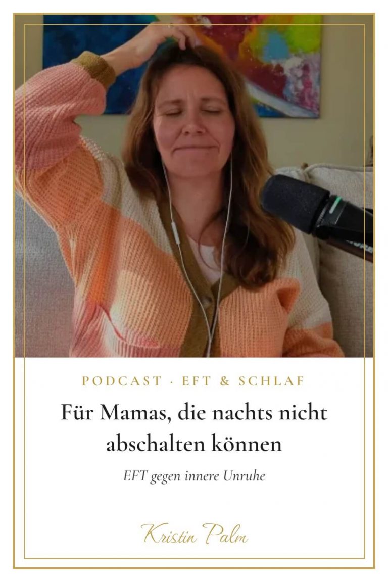 Kristin Palm auf einem Pin mit dem Titel „Für Mamas, die nachts nicht abschalten können".